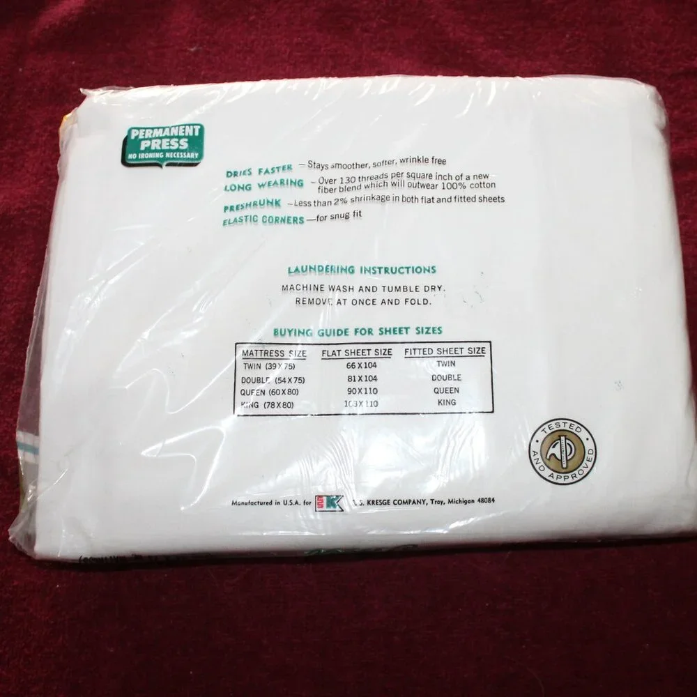 Double Fitted Permanent Press Sheet 130 Thread count